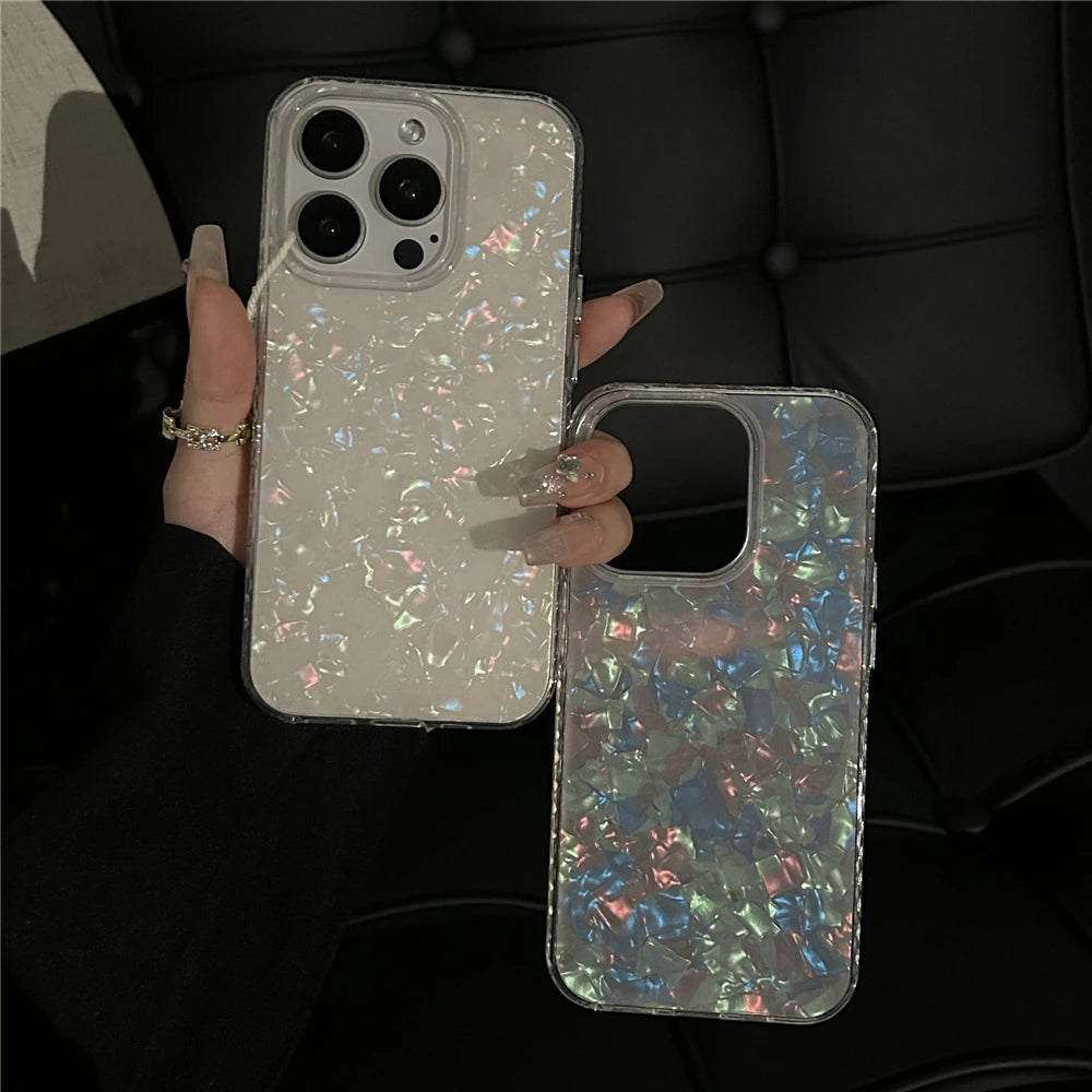 Luxury Aurora Glossy Shell Pattern