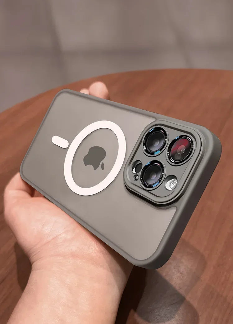 Magnetic Matte Translucent Armor Shockproof Case