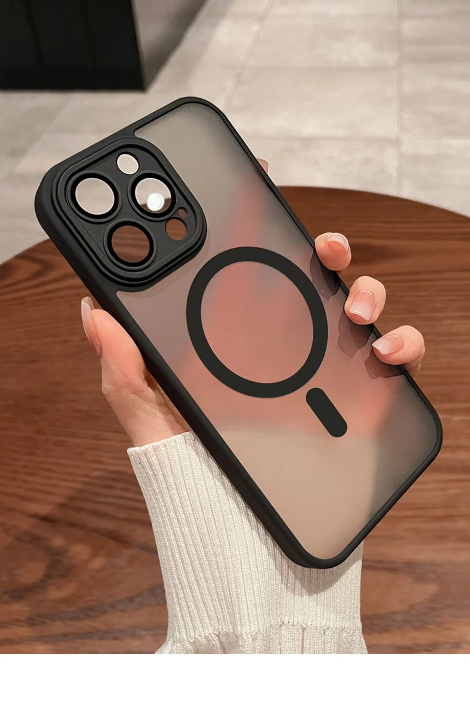 Magnetic Matte Translucent Armor Shockproof Case