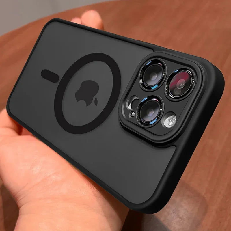 Magnetic Matte Translucent Armor Shockproof Case